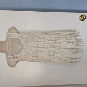 Boston Proper Fringe/Beaded Tank Top Size M NWOT Lined